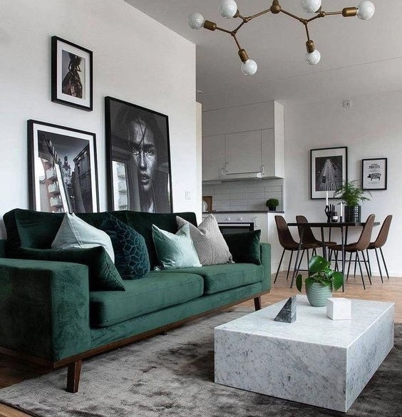 zelena sedacia suprava