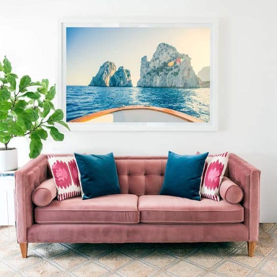 ruzova farebna sedacka