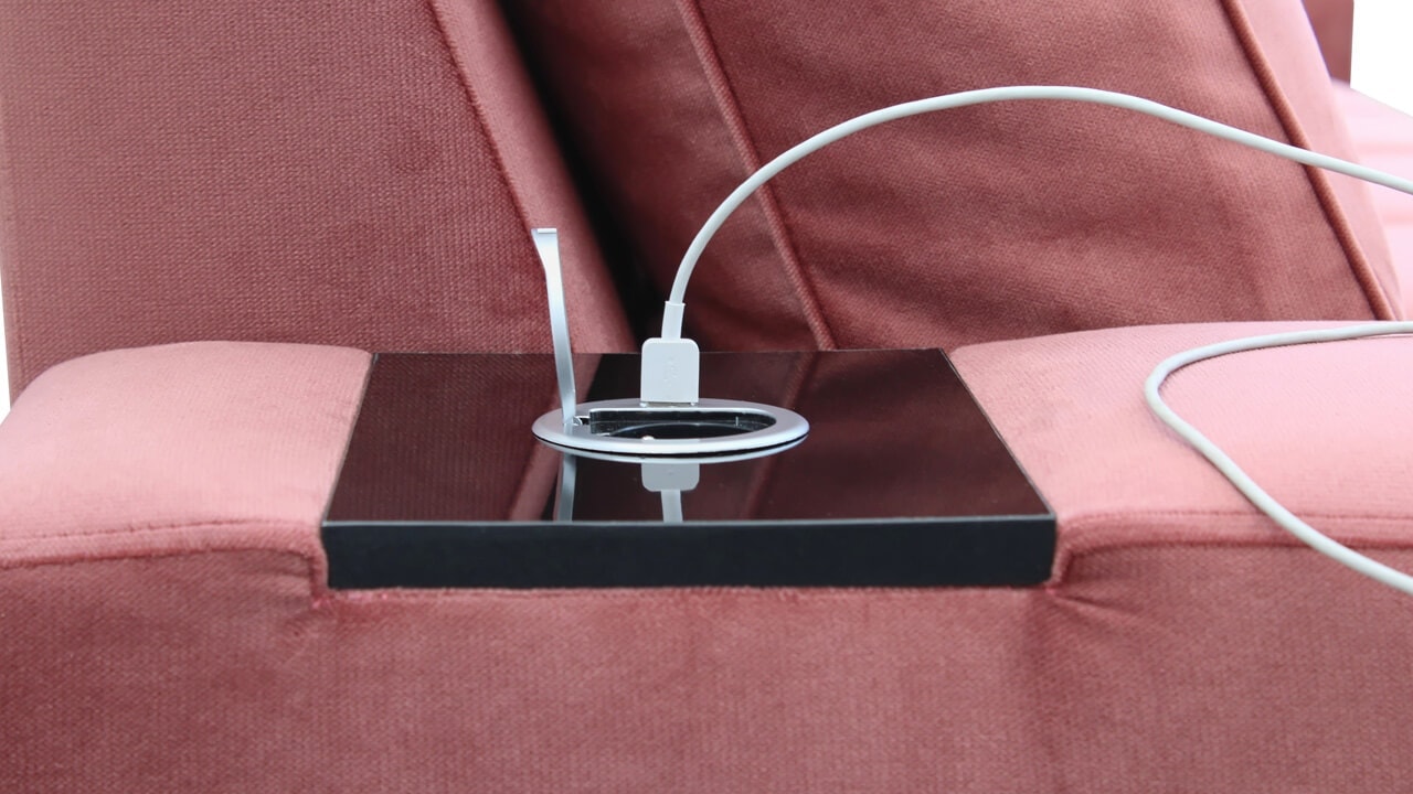 Rohová sedačka HERMOS I Nabíjacia stanica