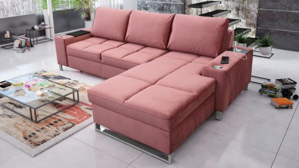 Rohová sedačka s úložným priestorom HERMOS I