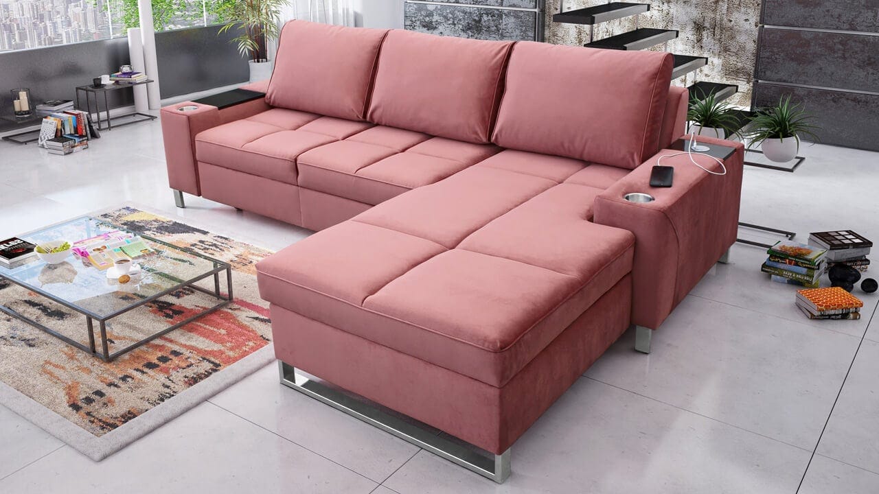 Rohová sedačka s úložným priestorom HERMOS I