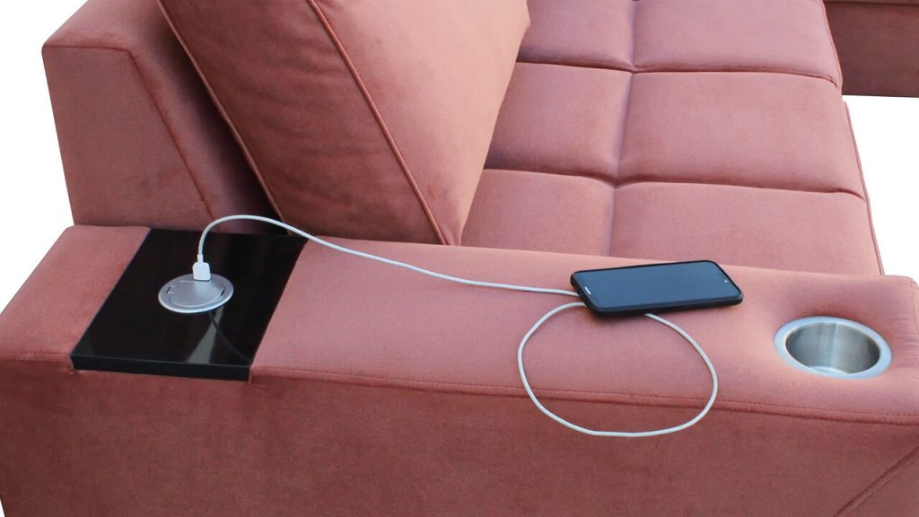 Rohová sedačka HERMOS II Nabíjacia stanica