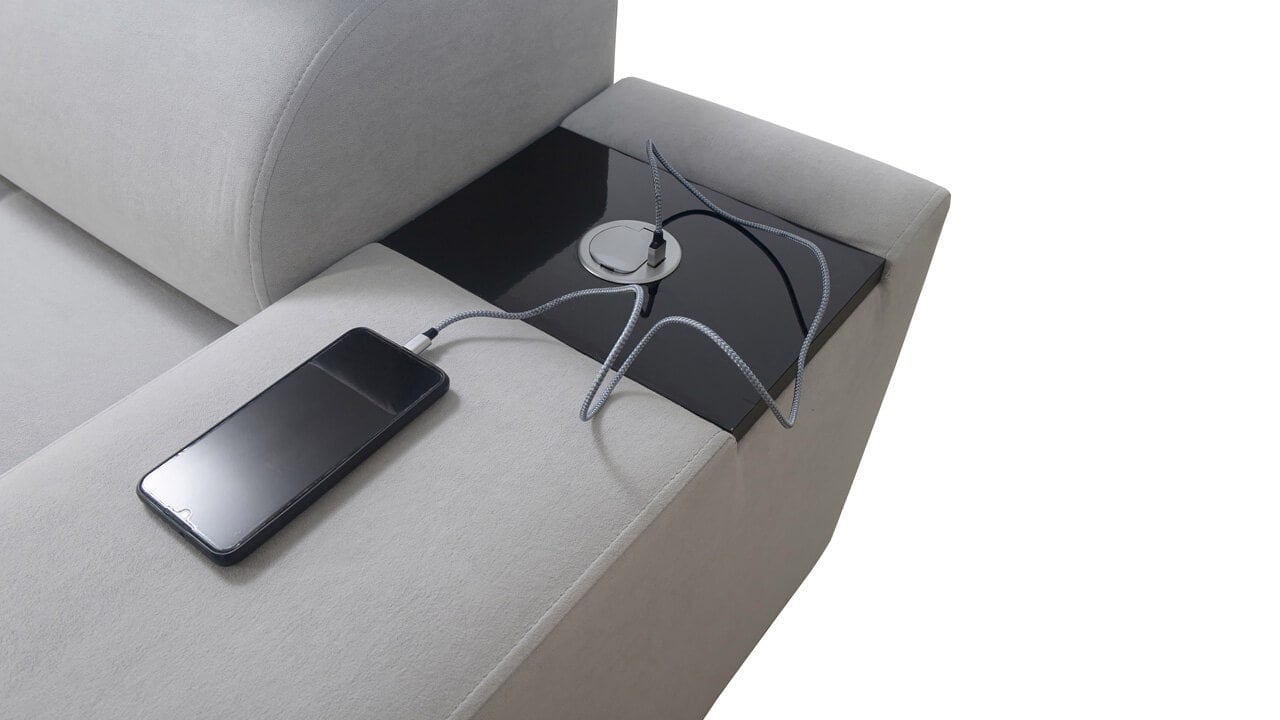 Rohová sedačka MURENA II Nabíjacia stanica