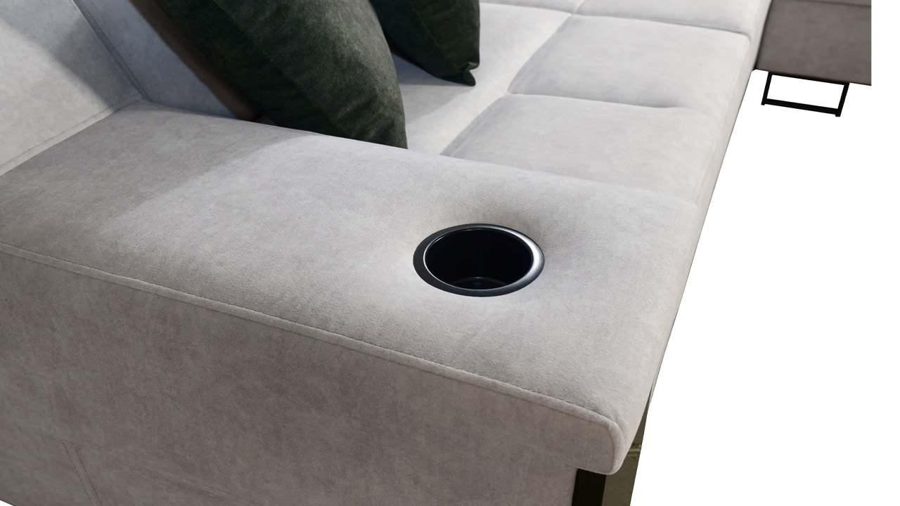 Rohová sedačka Alicanto II držiaky na poháre