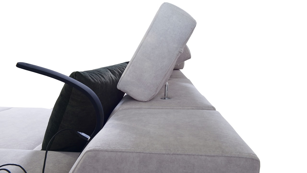 Rohová sedačka Alicanto I mini detail opierka hlavy