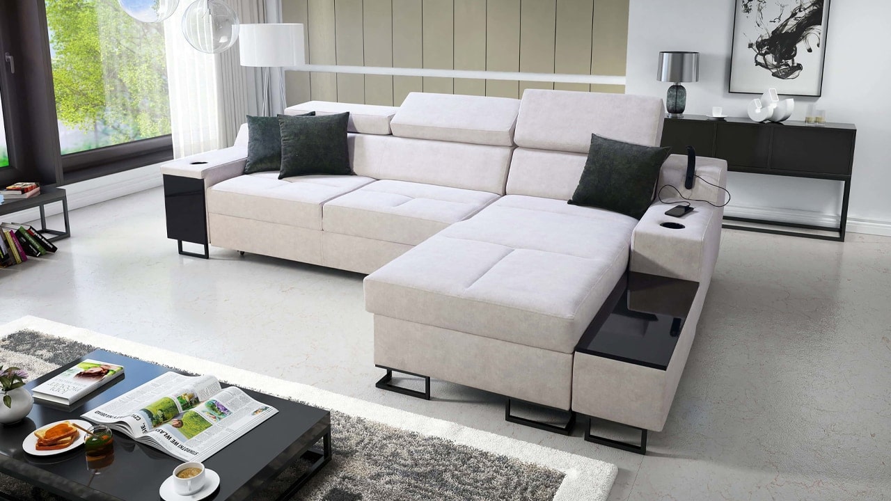 Rohová sedačka Alicanto I mini pravá