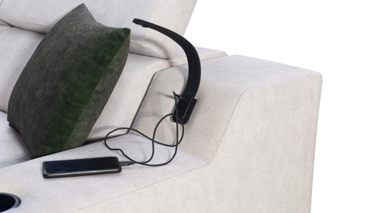 Rohová sedačka Alicanto III detail lampa