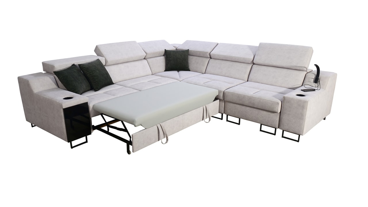 Rohová sedačka Alicanto III rozkladanie