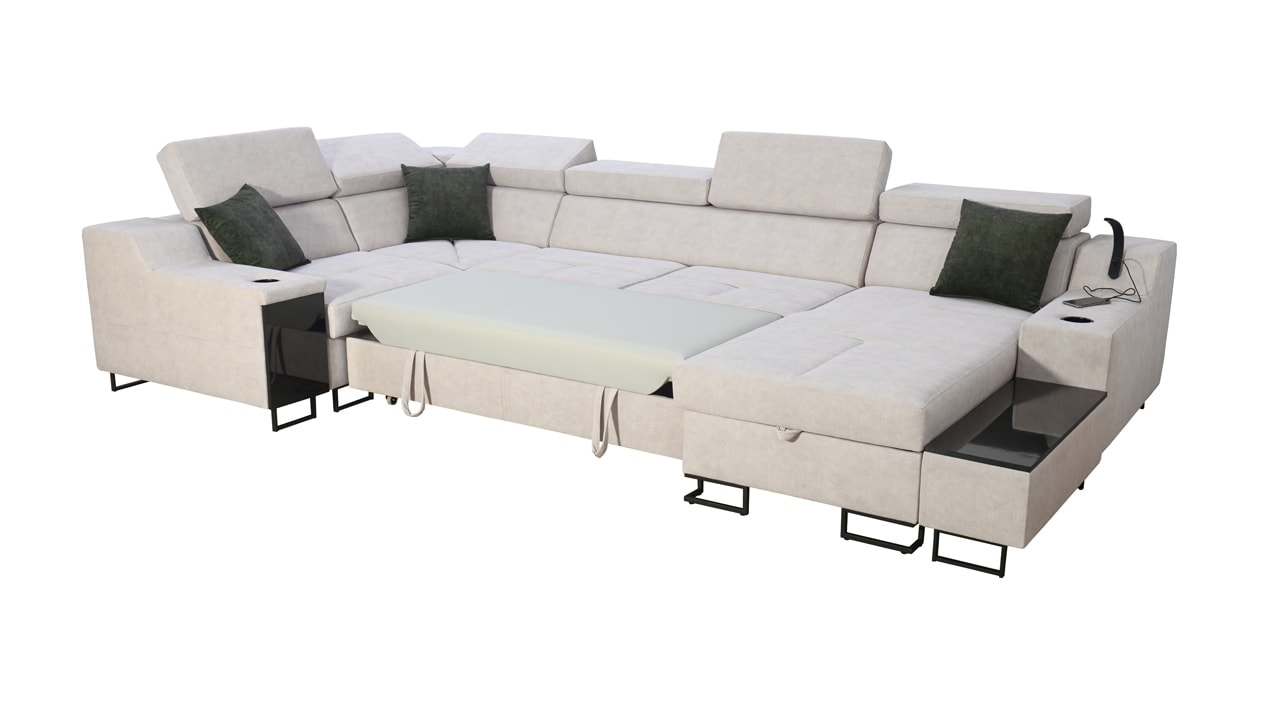 Sedačka v tvare U Alicanto IV maxi rozkladanie