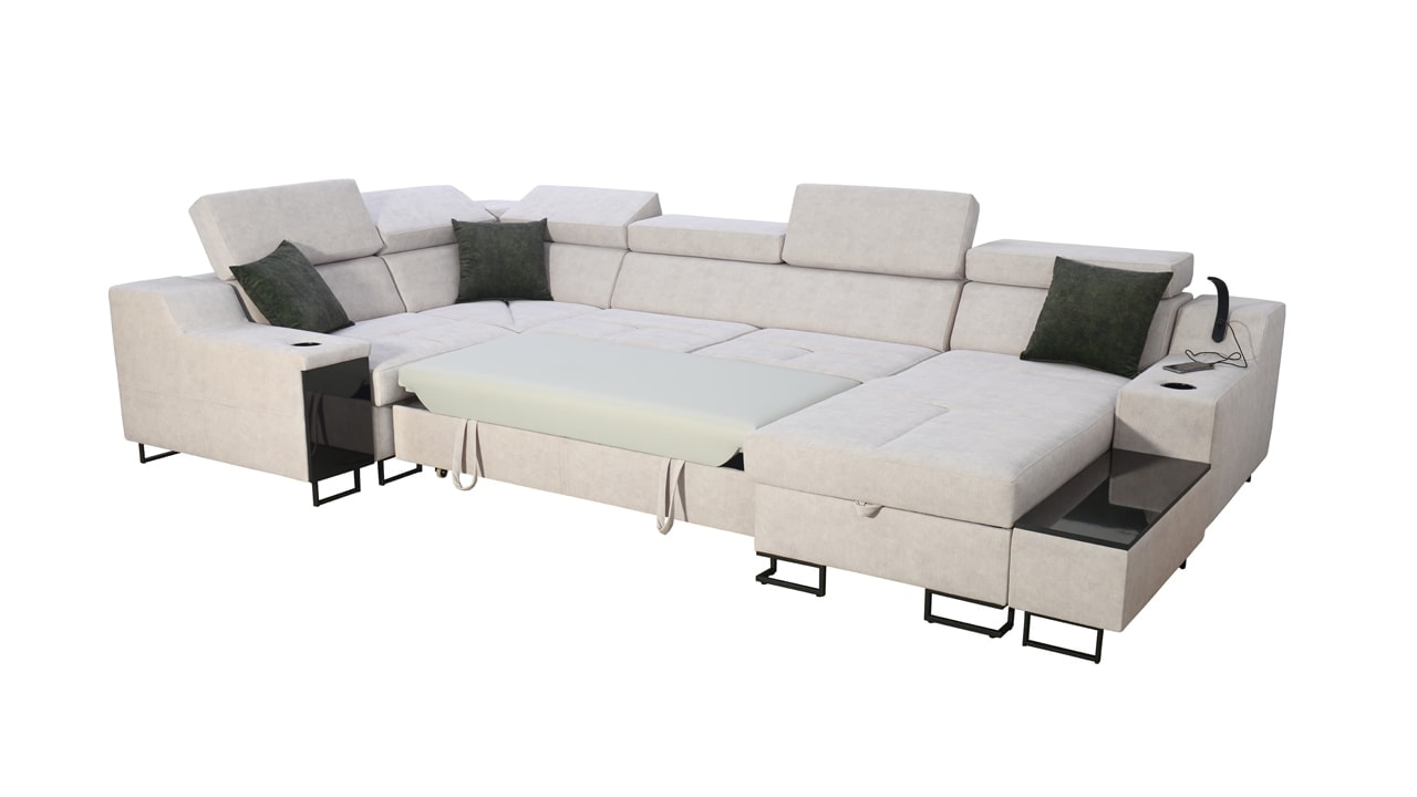 Sedačka v tvare U Alicanto IV mini rozkladanie