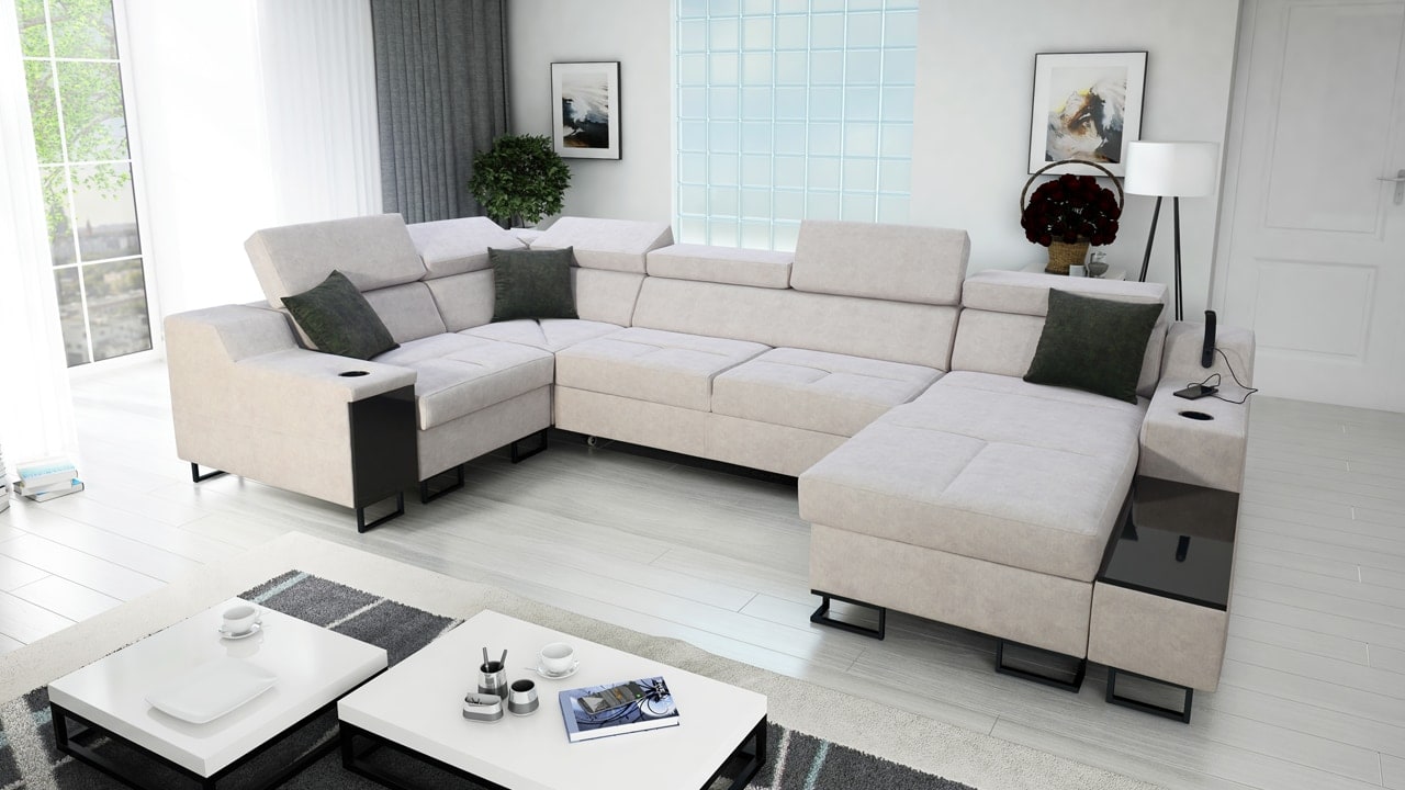 Sedačka v tvare U Alicanto IV mini pravá