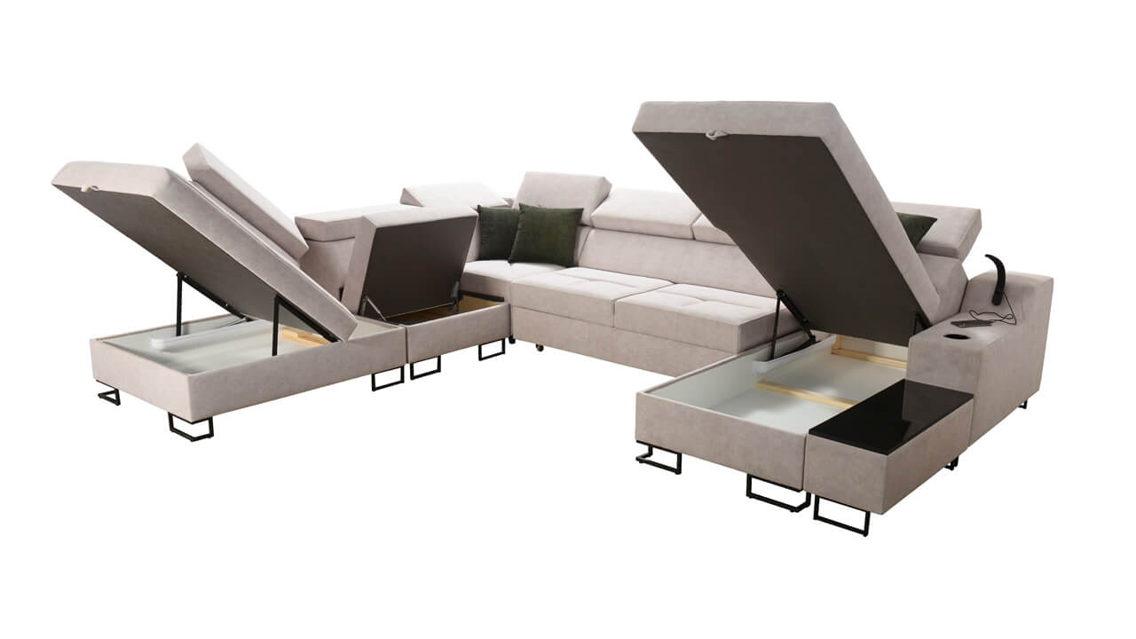 Sedačka v tvare U Alicanto X Úložný priestor