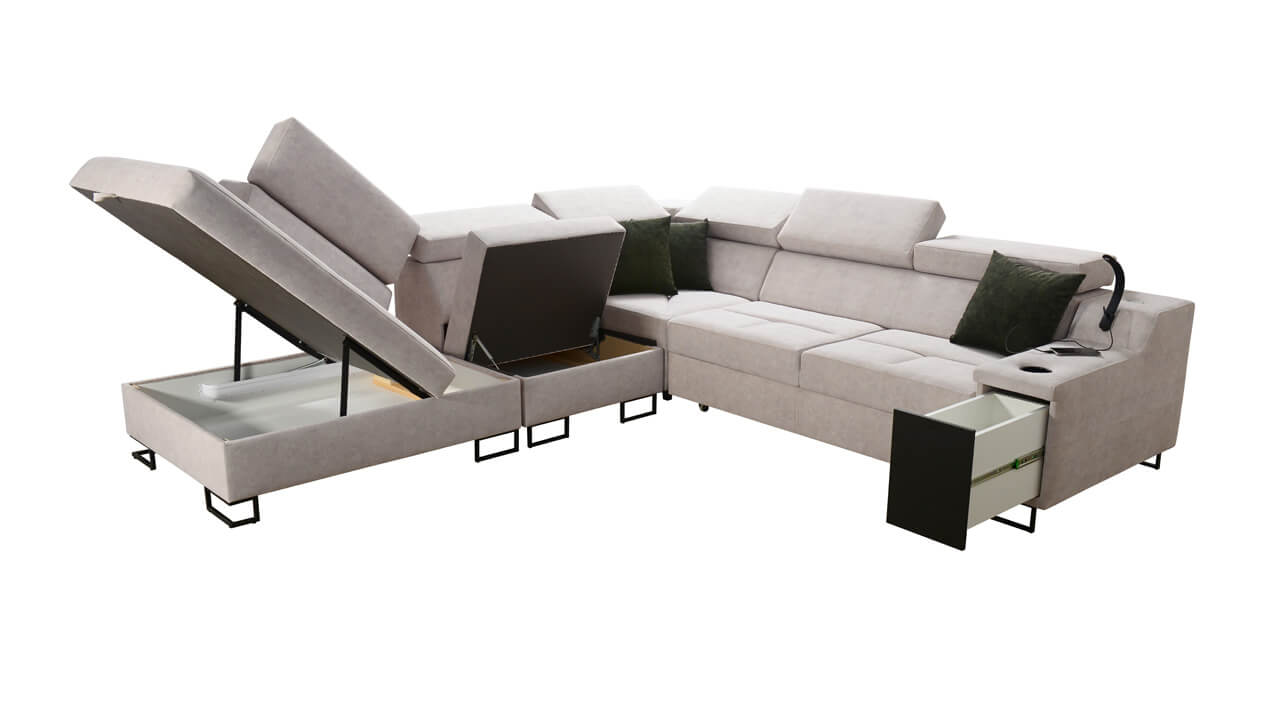 Rohová sedačka Alicanto IX Úložný priestor