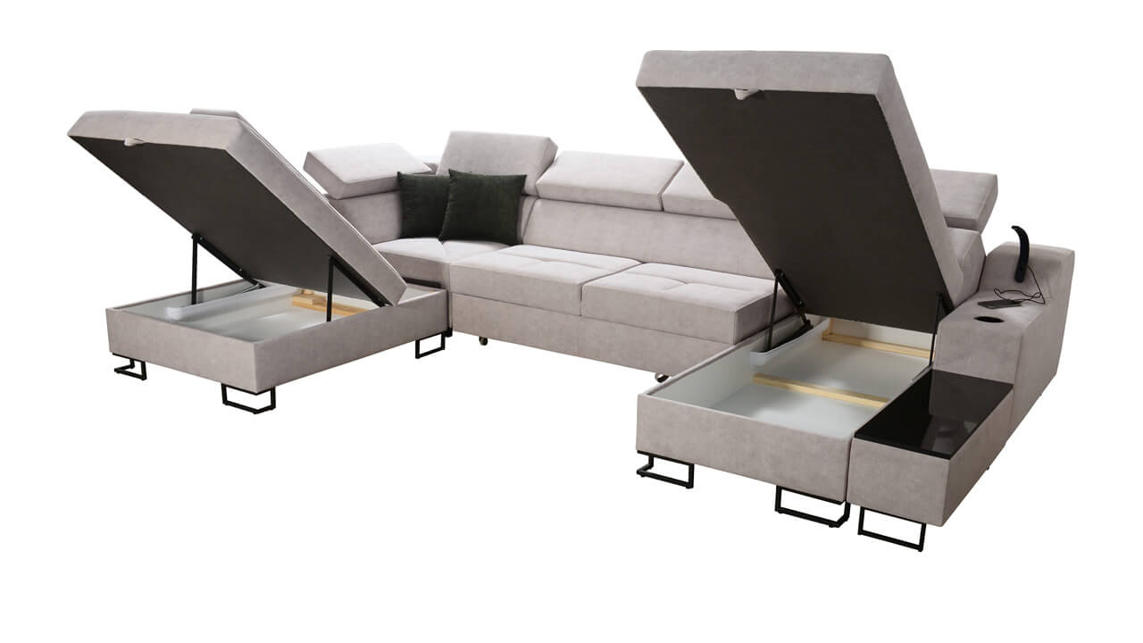 Sedačka v tvare U Alicanto VI Úložný priestor