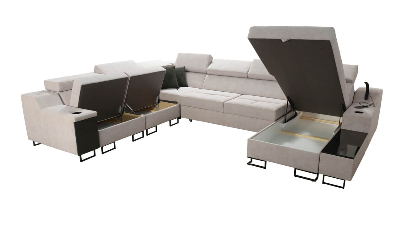 Sedačka v tvare U Alicanto VIII Úložný priestor