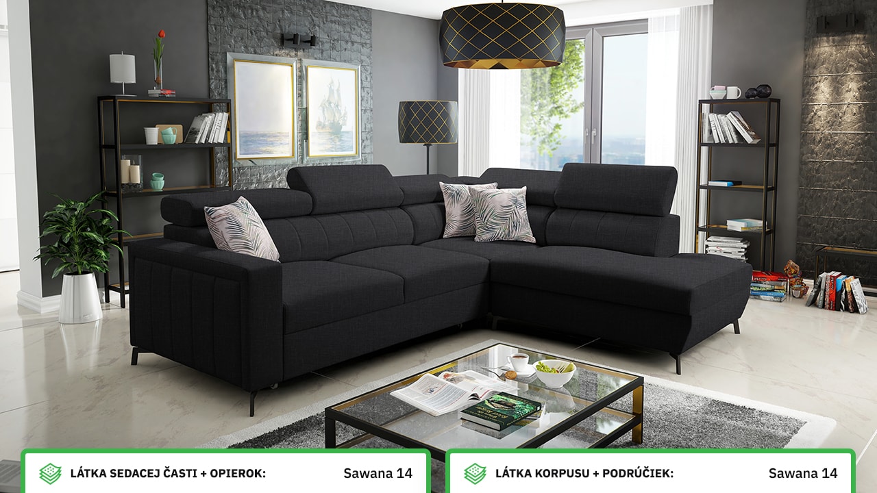 Rohová sedačka Balticco III mini farebné prevedenie