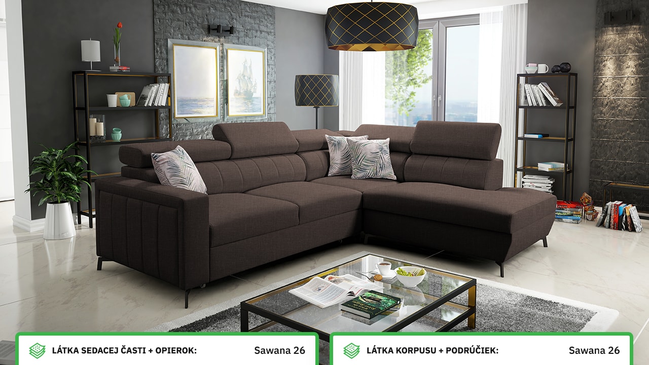 Rohová sedačka Balticco III mini farebné prevedenie