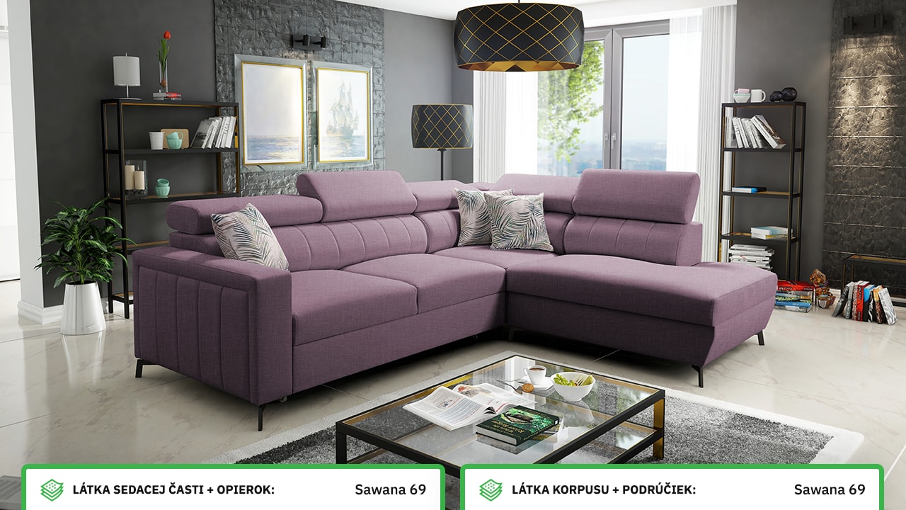 Rohová sedačka Balticco III mini farebné prevedenie