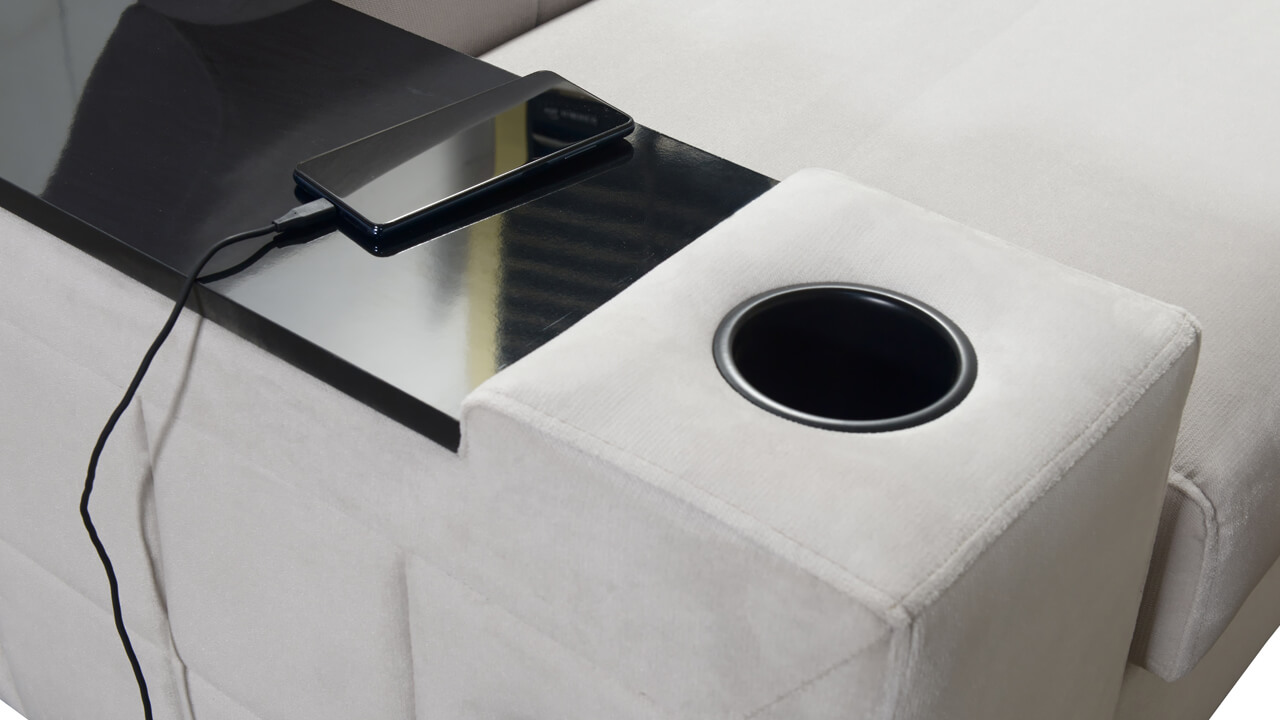 Rohová sedačka GABIO III Detail doplnkov