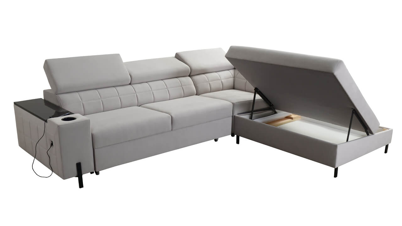 Rohová sedačka GABIO III Úložný priestor