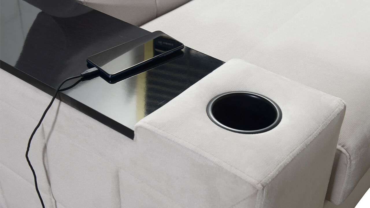 Rohová sedačka GABIO IX Detail doplnkov