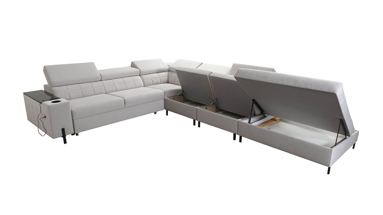 Rohová sedačka GABIO IX Úložný priestor