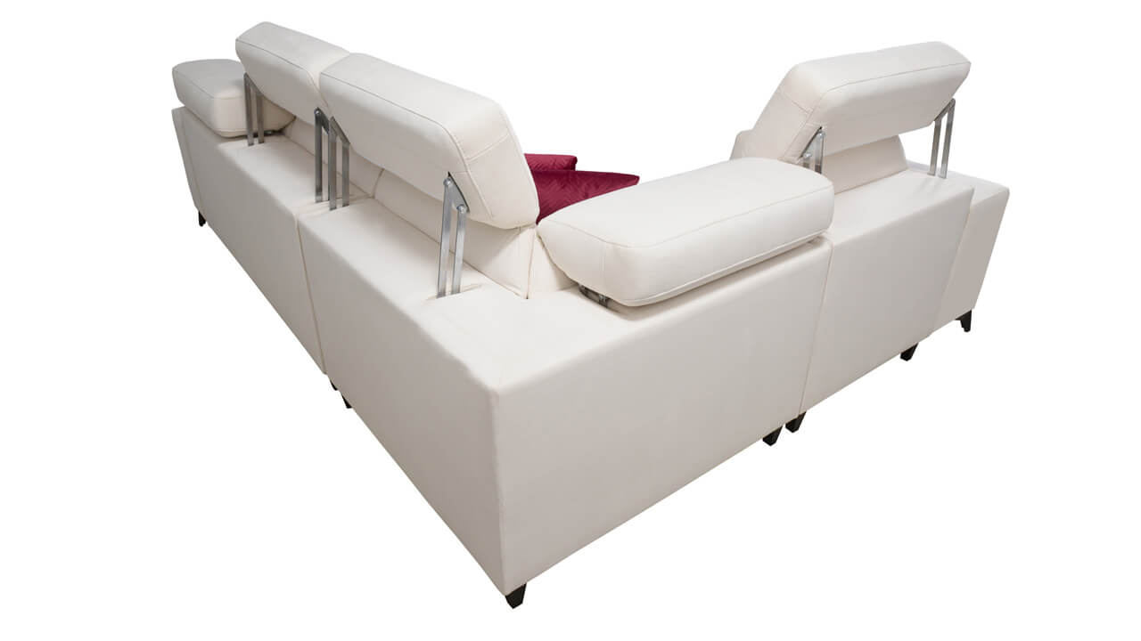 Rohová sedačka BELUTI II MIX Pohľad zozadu