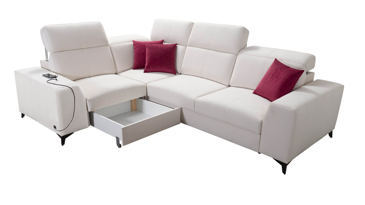 Rohová sedačka BELUTI II MIX Úložný priestor