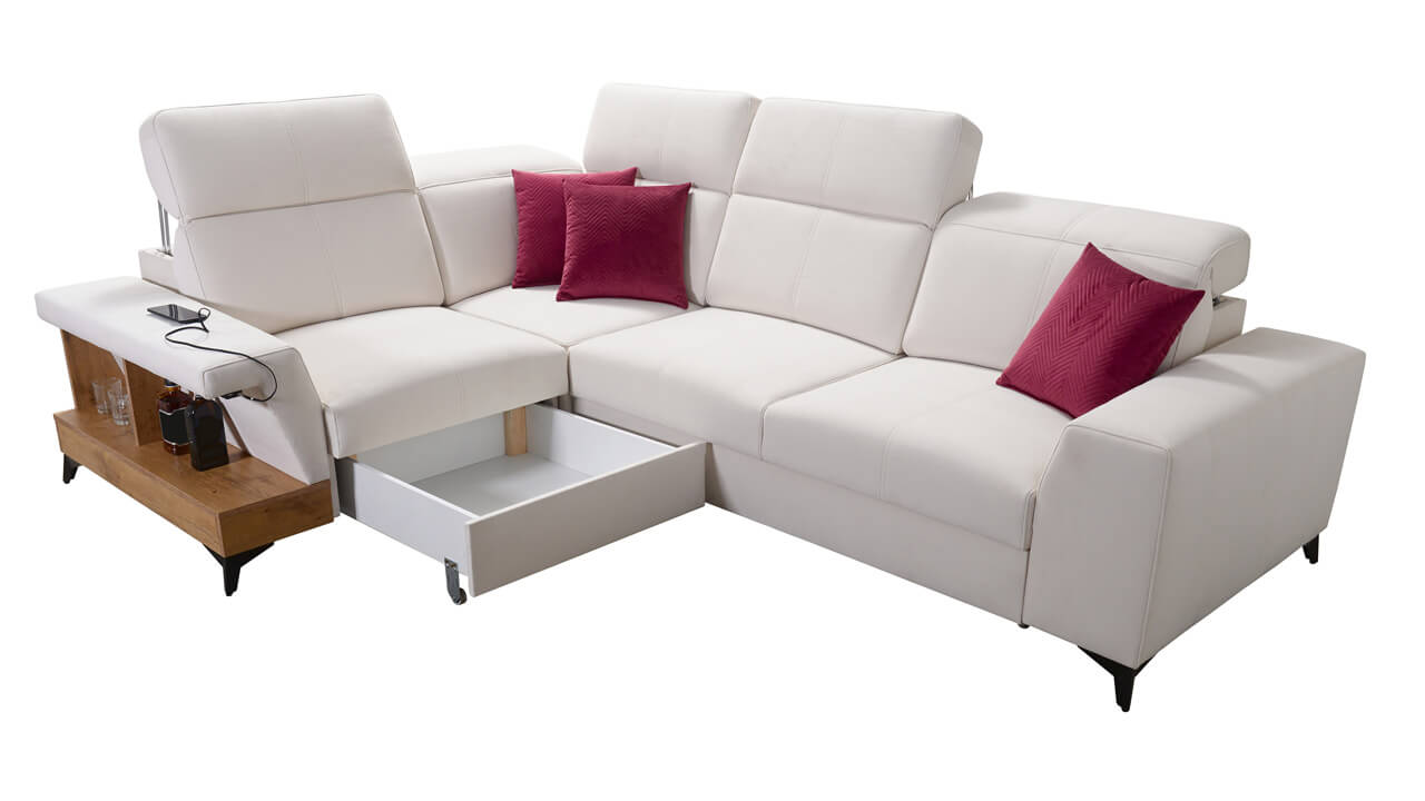 Rohová sedačka BELUTI II Úložný priestor