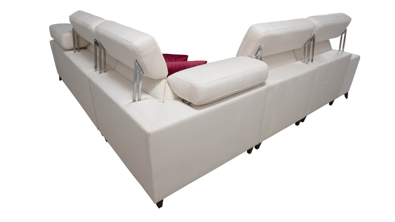 Rohová sedačka BELUTI III MIX Pohľad zozadu