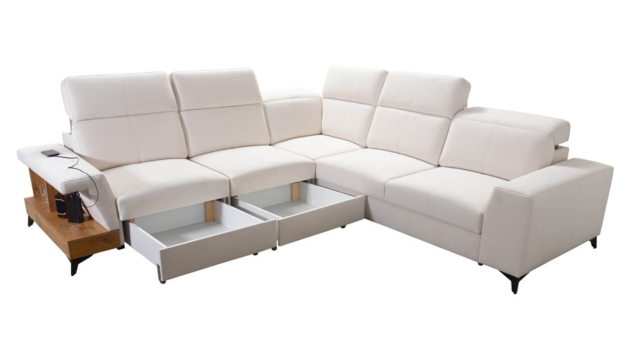 Rohová sedačka BELUTI III Úložný priestor