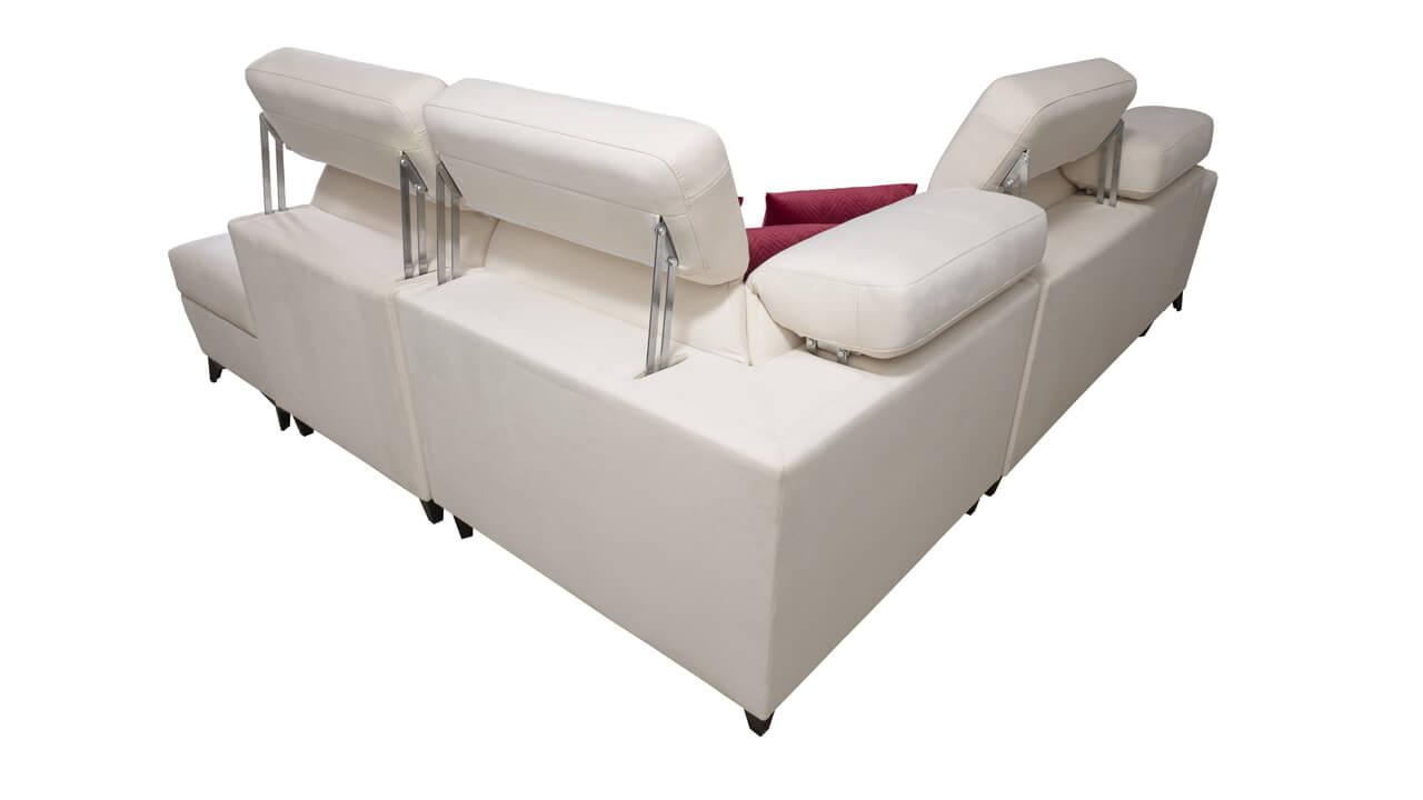 Rohová sedačka BELUTI VII MIX Pohľad zozadu