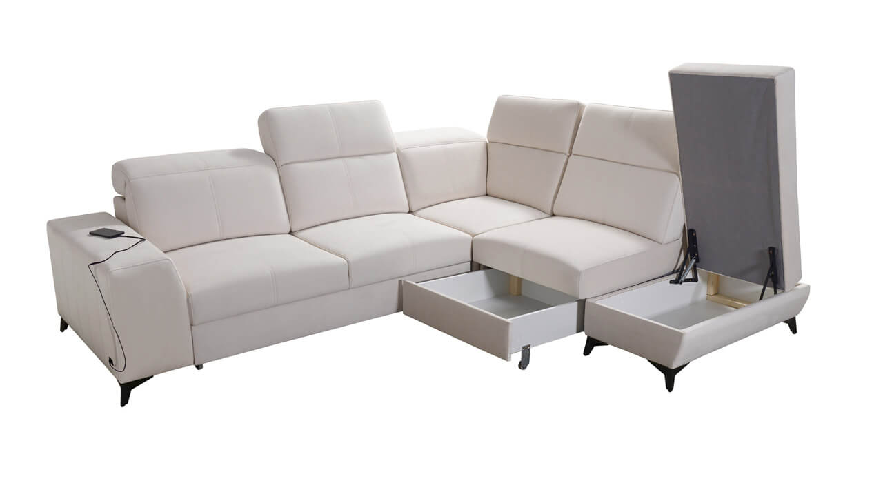 Rohová sedačka BELUTI VII MIX Úložný priestor