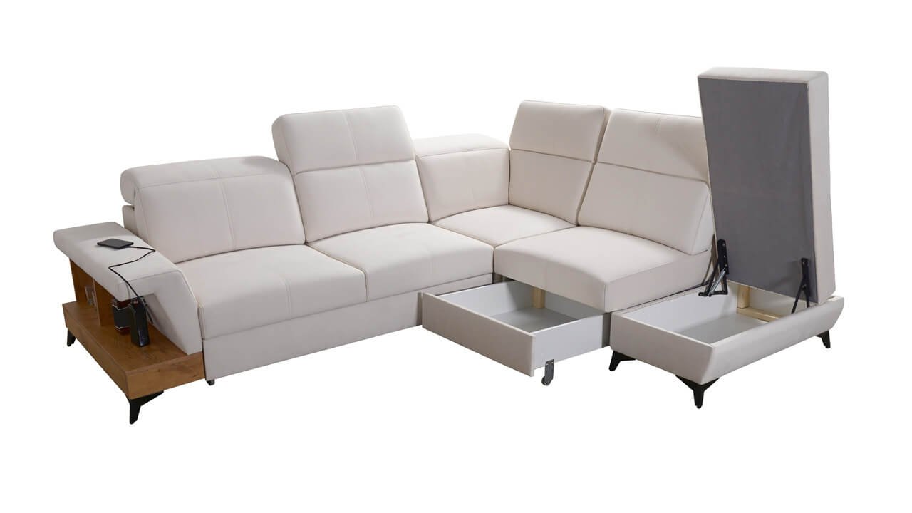 Rohová sedačka BELUTI VII Úložný priestor