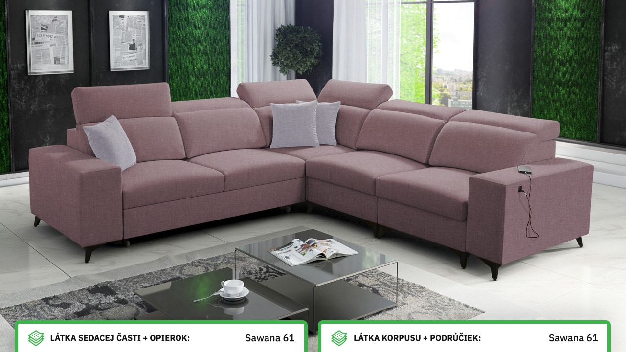 Rohová sedačka BARTON III MIX Farebné prevedenie