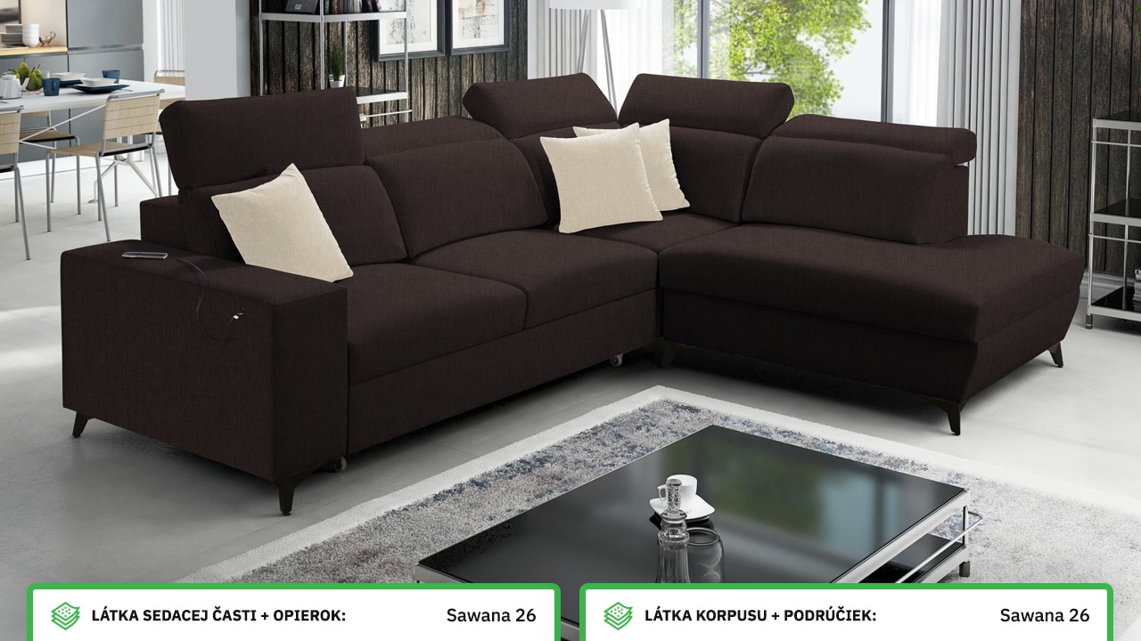 Rohová sedačka BARTON VII MIX Farebné prevedenie