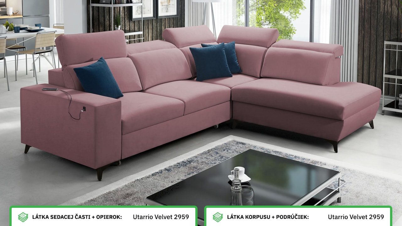 Rohová sedačka BARTON VII MIX Farebné prevedenie