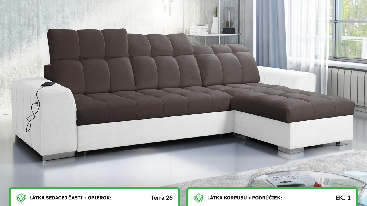 Rohová sedačka PAGANNI I Farebné prevedenie