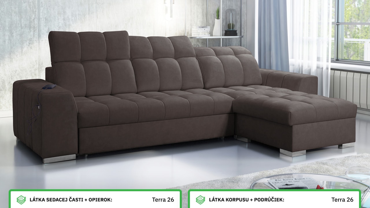 Rohová sedačka PAGANNI I Farebné prevedenie