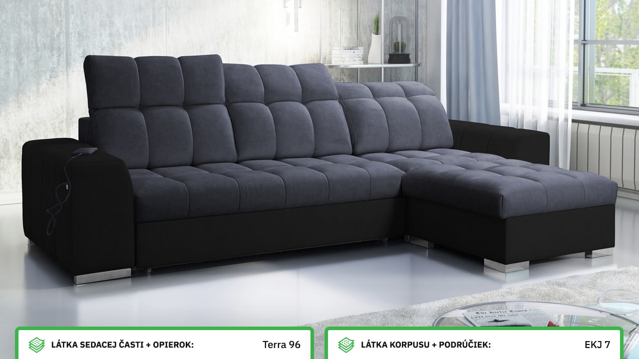 Rohová sedačka PAGANNI I Farebné prevedenie