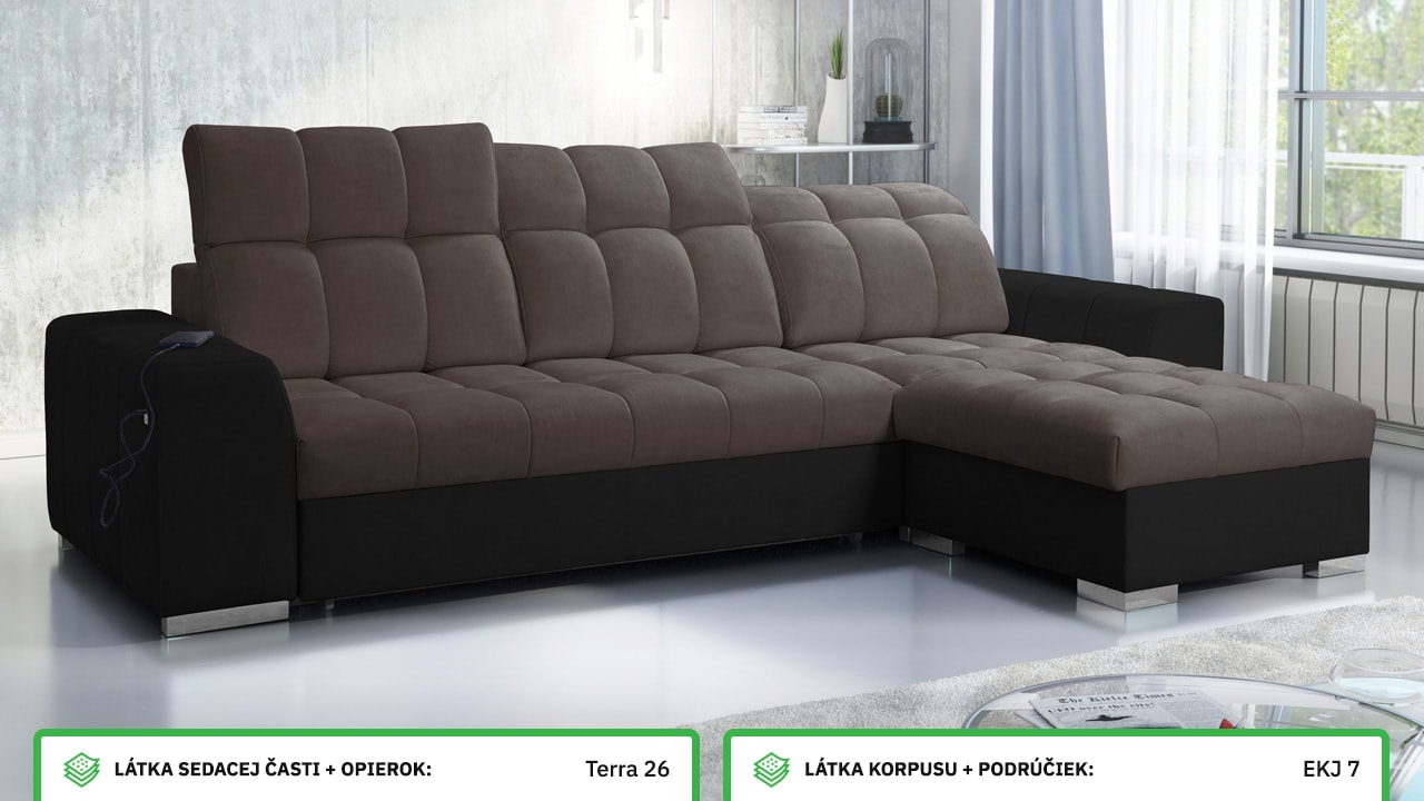 Rohová sedačka PAGANNI I Farebné prevedenie