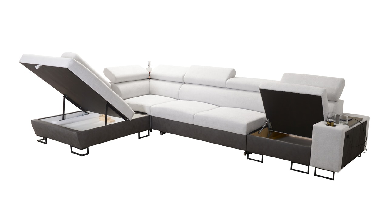Rohová sedačka MELODIA XI MAXI Úložný priestor